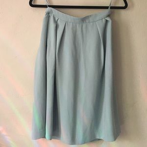 Uniqlo mid-length silk ruffled A-line skirt Size M